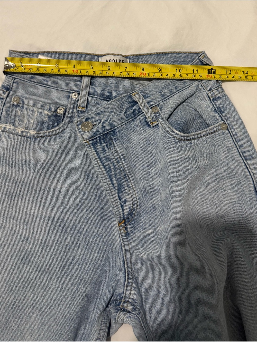 Agolde Light Blue Straight Leg Jeans - 22 waist - Picture 11 of 15